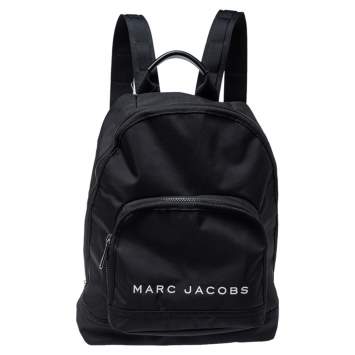 Pre Owned Marc Jacobs Black Nylon Classic Logo Backpack