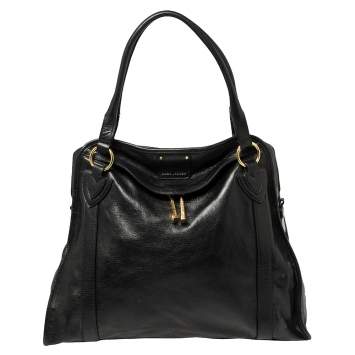 Pre Owned Marc Jacobs Black Leather Wellington Fulton Satchel 