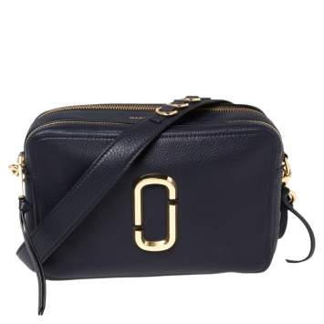 مملوكة مسبقًا Marc Jacobs Blue Leather The Softshot 27 Crossbody Bag