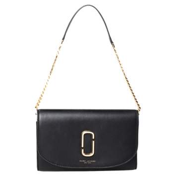 مملوكة مسبقًا Marc Jacobs Black Leather Flap Shoulder Bag