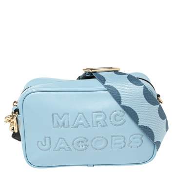 Pre Owned Marc Jacobs Blue Flash Leather Crossbody Bag