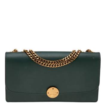 Pre Owned Marc Jacobs Dark Green Leather Big Trouble Shoulder Bag