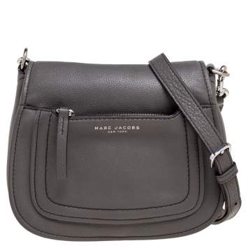Pre Owned  Marc Jacobs Grey Leather Mini Empire City Crossbody Bag