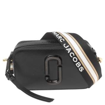 Pre Owned Marc Jacobs Black Glossy Leather Snapshot Camera Crossbody Bag