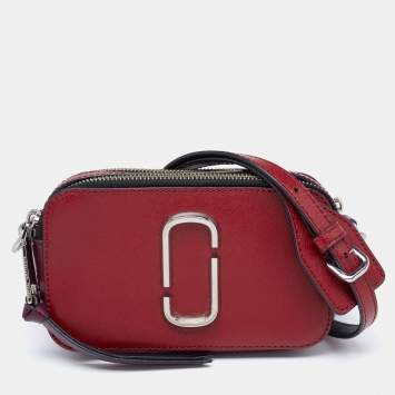 مملوكة مسبقًا Marc Jacobs Dark/Purple Saffiano Leather Snapshot Camera Crossbody Bag