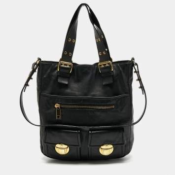 Pre Owned Marc Jacobs Black Leather Multipocket Shoulder Bag