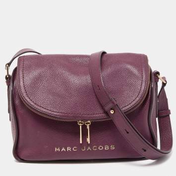 Pre Owned Marc Jacobs Purple Leather The Groove Messenger Bag