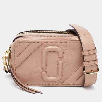 Pre Owned Marc Jacobs Beige Leather The Moto Shot 21 Crossbody Bag 