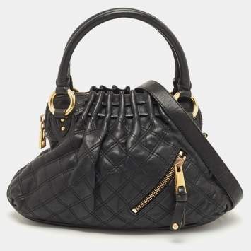 Pre Owned Marc Jacobs Black Quilted Leather Cecilia Bag