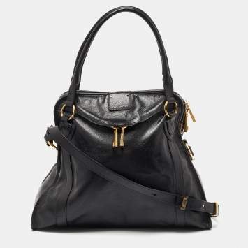 مملوكة مسبقًا Marc Jacobs Black Leather Wellington Fulton Satchel 