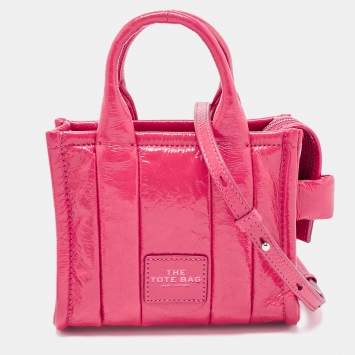 Pre Owned Marc Jacobs Hot Pink Patent Leather Mini Tote