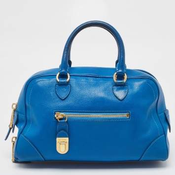Pre Owned Marc Jacobs Blue Leather The Venetia Satchel