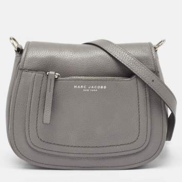 Pre Owned Marc Jacobs Grey Leather Empire City Crossbody Bag