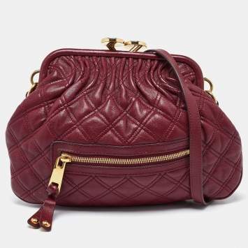 Pre Owned Marc Jacobs Red Quilted Leather Little Stam Shoulder Bag