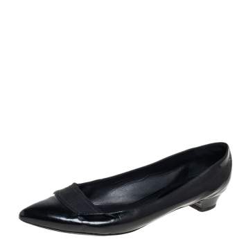 Pre Owned  Marc Jacobs Black  Leather Block Loafers Size 41.5