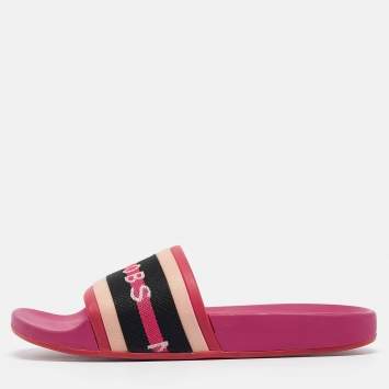 Marc Jacobs Multicolor Rubber Flat Slides Size 39 
