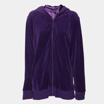 Marina Sport by Marina Rinaldi Purple Jersey Hoodie Jacket XL