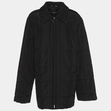 Pre Owned Marina Sport by Marina Rinaldi Black Nylon Overcoat L