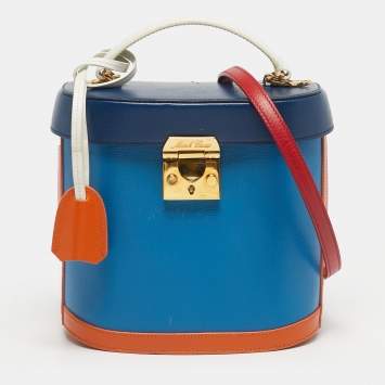 Pre Owned Mark Cross Multicolor Leather Benchley Top Handle Bag