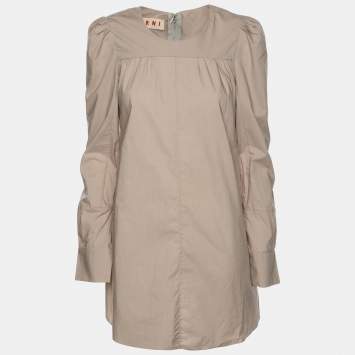 Pre Owned Marni Grey Cotton Full Sleeve Top S
