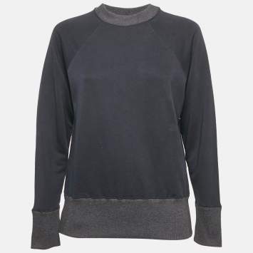 Marni Navy Blue Cotton Crew Neck Long Sleeve Sweatshirt S