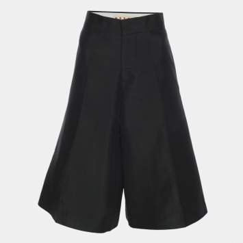 Pre Owned Marni Black Cotton Silk Shorts S