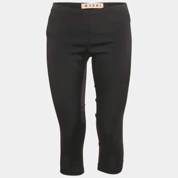 Pre Owned Marni Black Knit Cropped Leggings S