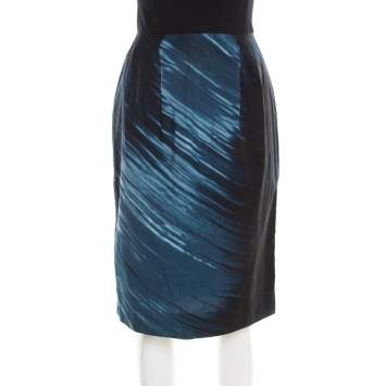 Pre Owned Marni Indigo Printed Cotton Skirt S