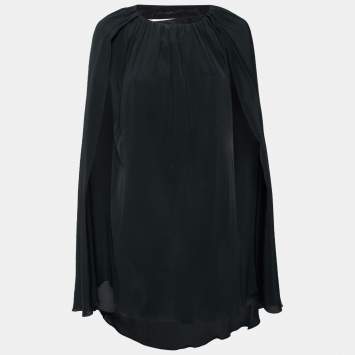 Pre Owned Marni Black Crepe Asymmetric Hem Dress M 