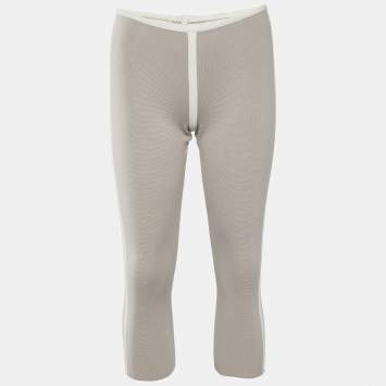 Pre Owned Marni Beige Cotton Knit Capri Pants S