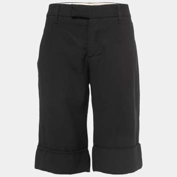 Pre Owned Marni Black Wool Bermuda Shorts M