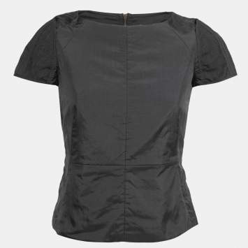 Pre Owned Marni Black Synthetic Cap Sleeve Top S