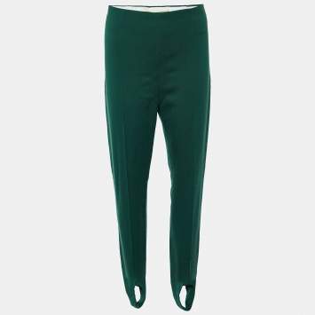 Pre Owned Marni Green Wool Blend Stirrup Trousers M