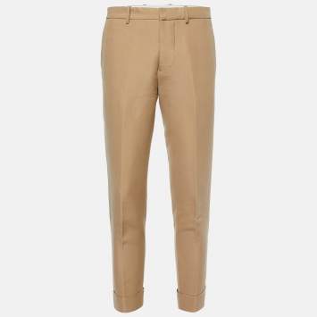 Pre Owned Marni Beige Cotton Tailored Trousers S
