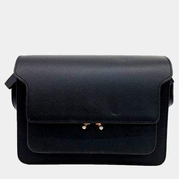 Marni Black Leather Trunk Bag