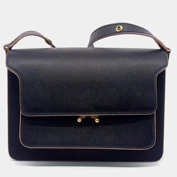 Pre Owned Marni Black Leather trunk bag
