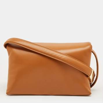 Pre Owned Marni Tan Leather Prisma Shoulder Bag