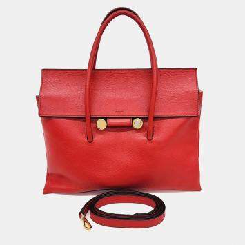 مملوكة مسبقًا Marni Red Leather Marni tote and shoulder bag