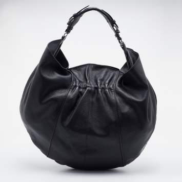 Pre Owned Marni Black Leather Oversized Hobo