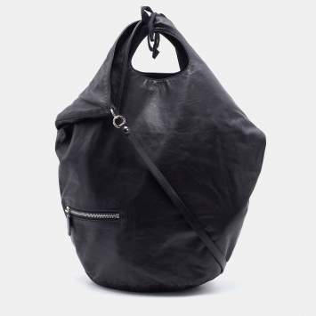 Pre Owned Marni Black Leather Bucket Shoulder Bag