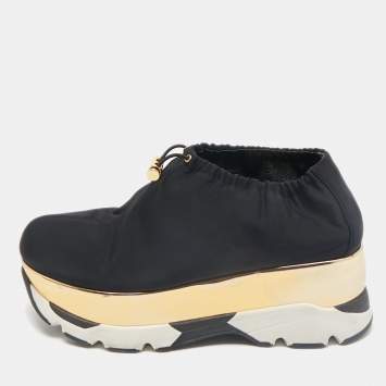 Marni Black Nylon Platform Bungee Sneakers Size 39
