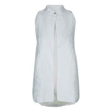 Pre Owned Mary Katrantzou White Textured Vest M