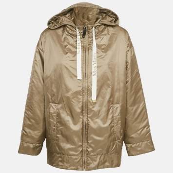 مملوكة مسبقًا Max Mara The Cube Brown Syntetic Padded Hoodie XS