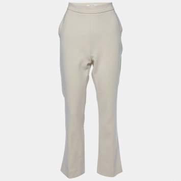 Pre Owned Max Mara Beige Wool Tailored Trousers M