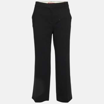 Pre Owned Max Mara Studio Black Crepe Salato Tailored Trousers XL