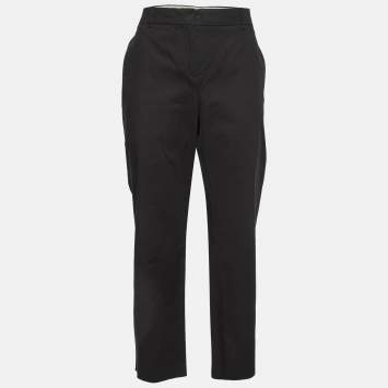 Max Mara Studio Black Cotton Tailored Trousers XL