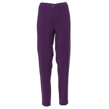 Pre Owned Max Mara Studio Purple Cady Tapered Formal Trousers L
