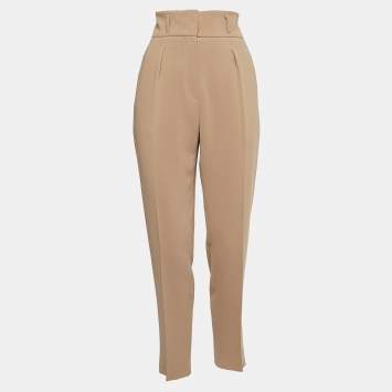 Max Mara Studio Brown Crepe Trousers M