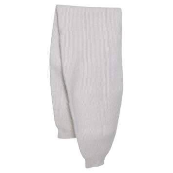 Pre Owned Max Mara Light Grey Wool & Cashmere Muffler 