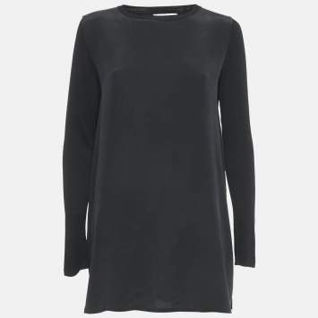 Max Mara Leisure Jersey and Silk Black Tunic Top S